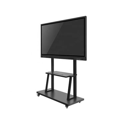 55 65 75 Inch Adjustable Interactive Whiteboard Stand Metal Floor Mobile Stand