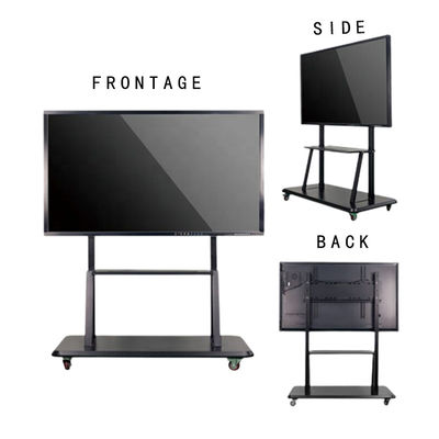 55 65 75 Inch Adjustable Interactive Whiteboard Stand Metal Floor Mobile Stand