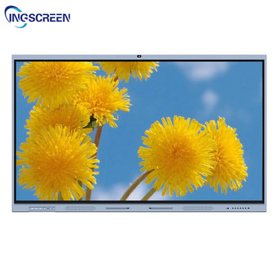 400cd/M2 75 Inch Interactive Led Meeting Flat Panel For Teaching 5000hrs