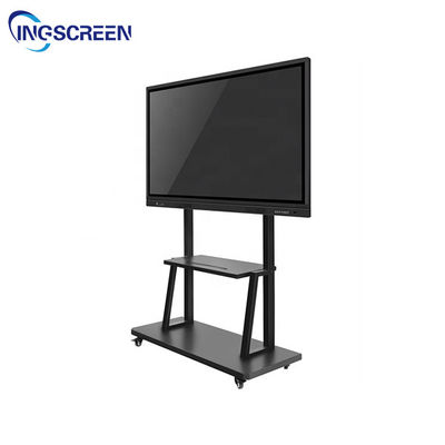 86in Interactive Whiteboard Stand 150KG Flat Panel Mobile Rolling Flat Screen Tv Stand
