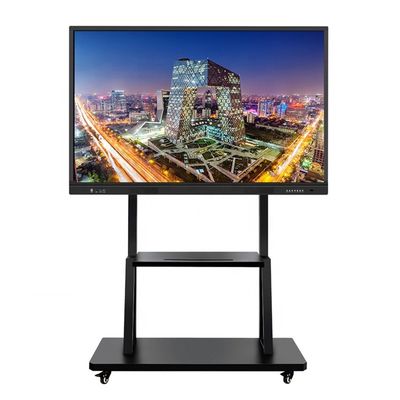 55 65 75 Inch Adjustable Interactive Whiteboard Stand Metal Floor Mobile Stand