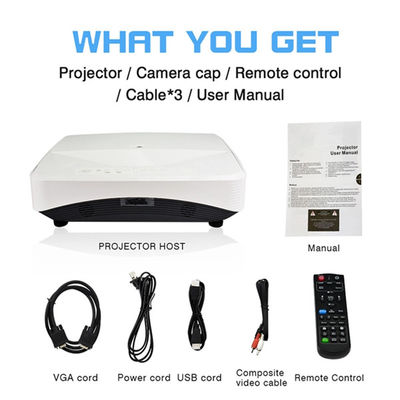 3500 ANSI  1080p Lcd Laser Projector Ultra Short Throw  For Home Cinema